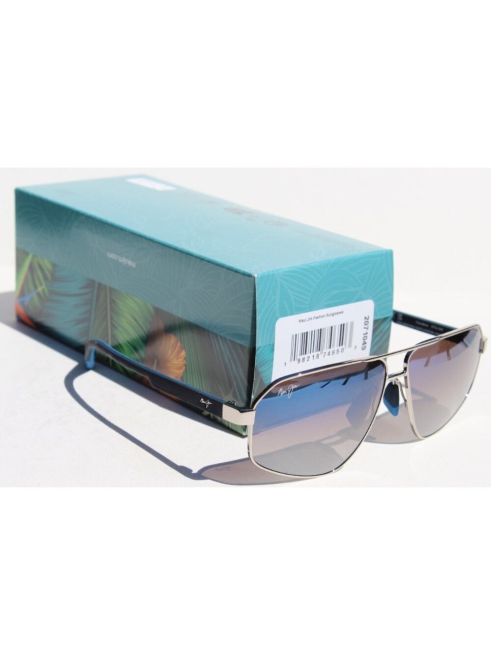 MAUI JIM Keawawa POLARIZED Sunglasses DBS620-17 Black/Silver Blue Mirror NEW